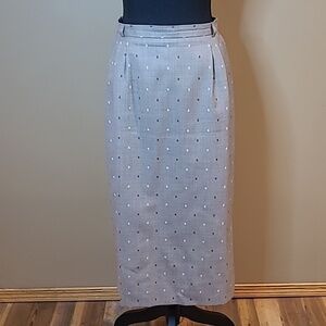 TREVIRA Vintage Wool Blend Midi Skirt, See Measurements For Fit